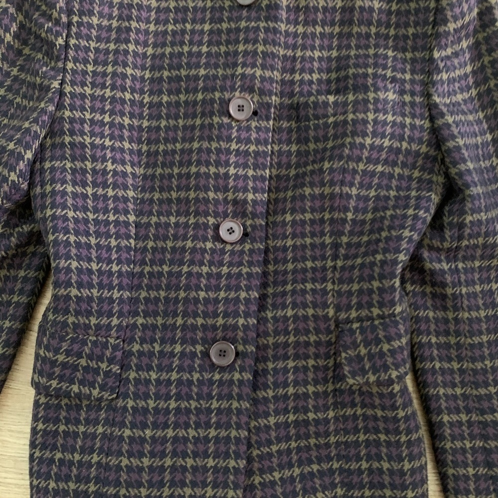 Vintage Dior Plaid Skirt Set - Black and Blue - Picture 3 of 8